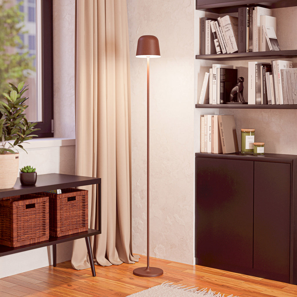 LED oppladbar gulvlampe Mannera-L dimbar CCT H140 cm IP54 EGLO forfra