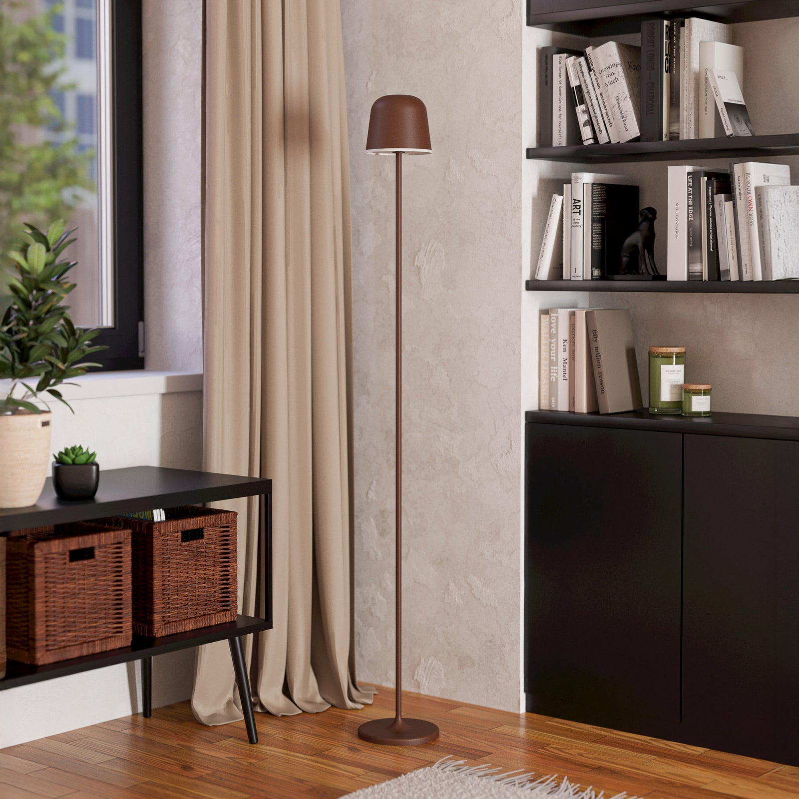 LED oppladbar gulvlampe Mannera-L dimbar CCT H140 cm IP54 EGLO bakside