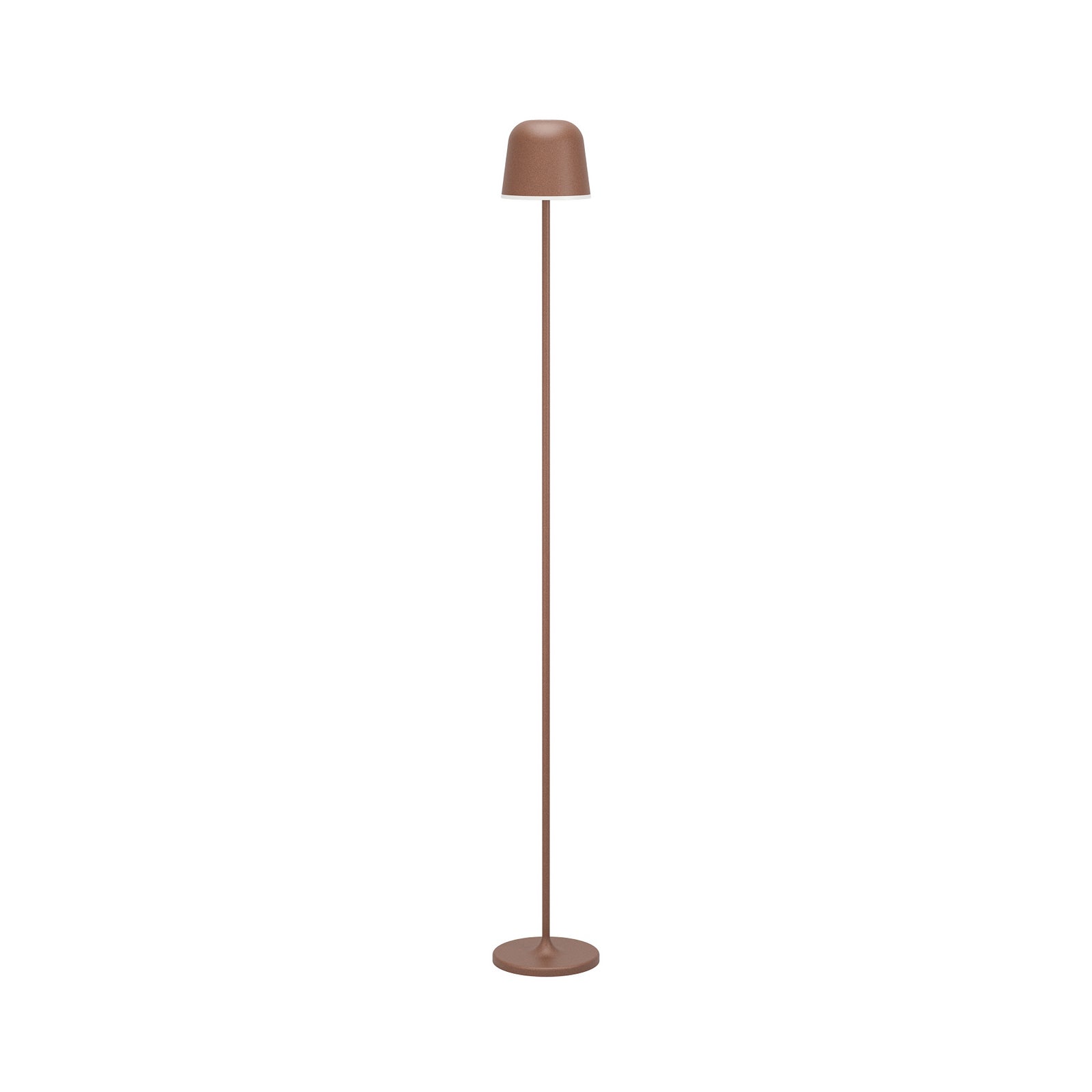 Nærbilde av touchdimmer på LED oppladbar gulvlampe Mannera-L dimbar CCT H140 cm IP54 EGLO