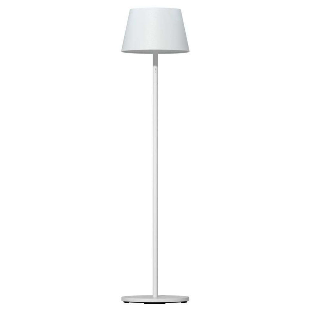 LED oppladbar gulvlampe Modi dimbar CCT RGB IP65 hvit forfra