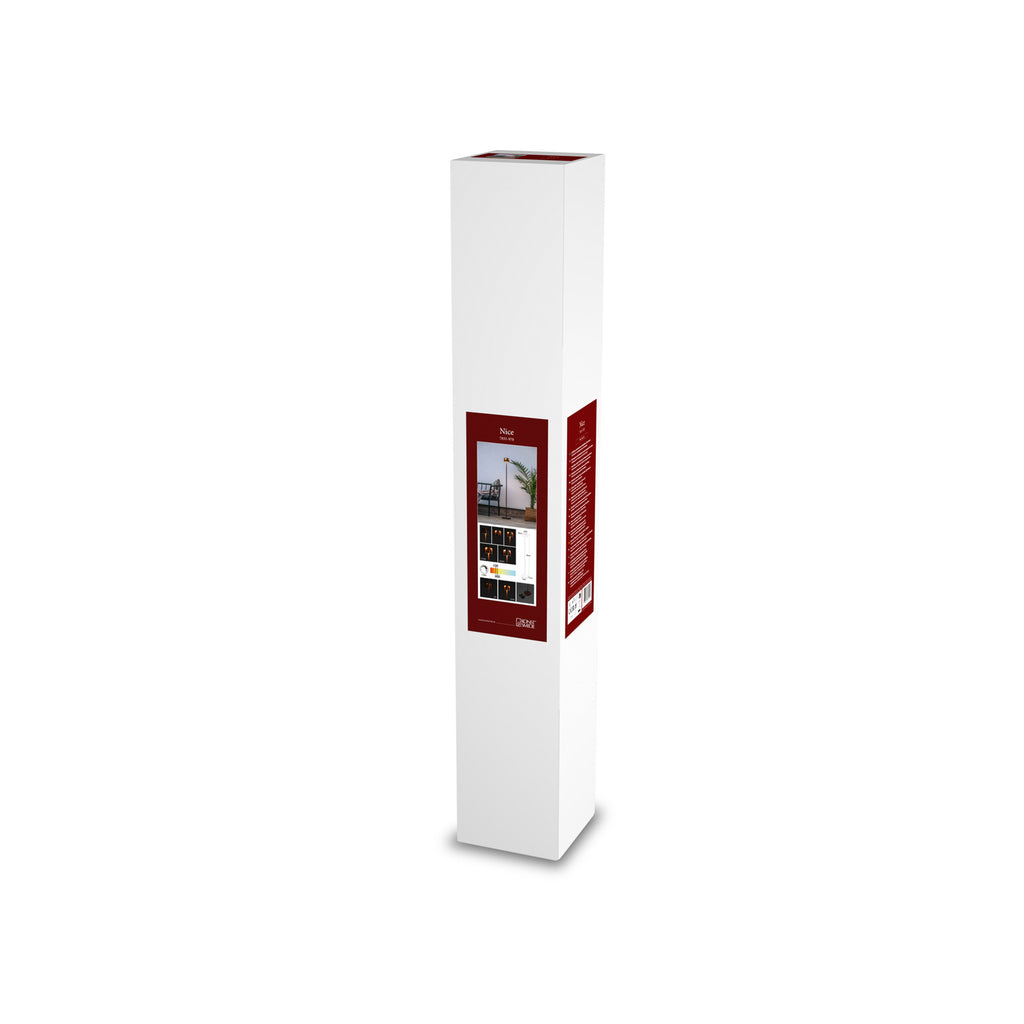 LED oppladbar gulvlampe Nice rustfarget aluminium IP54 CCT med ladestasjon