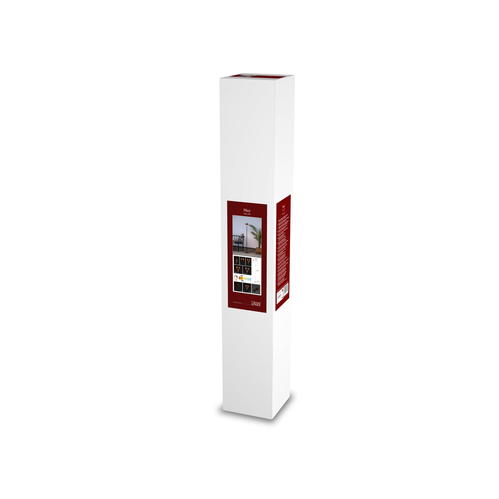 LED oppladbar gulvlampe Nice rustfarget aluminium IP54 CCT med ladestasjon