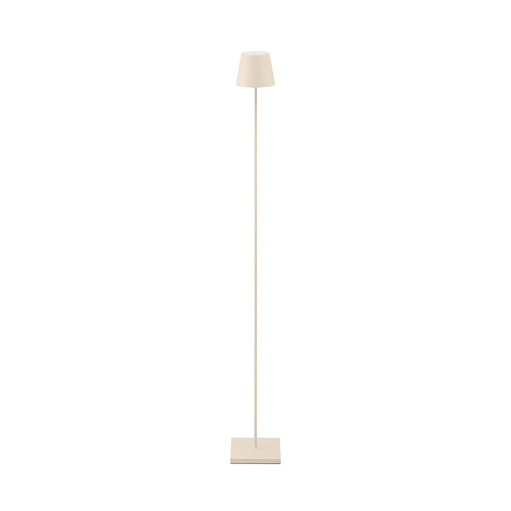 LED oppladbar gulvlampe Nuindie dimbar beige H120 cm forfra