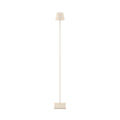 LED oppladbar gulvlampe Nuindie dimbar beige H120 cm forfra