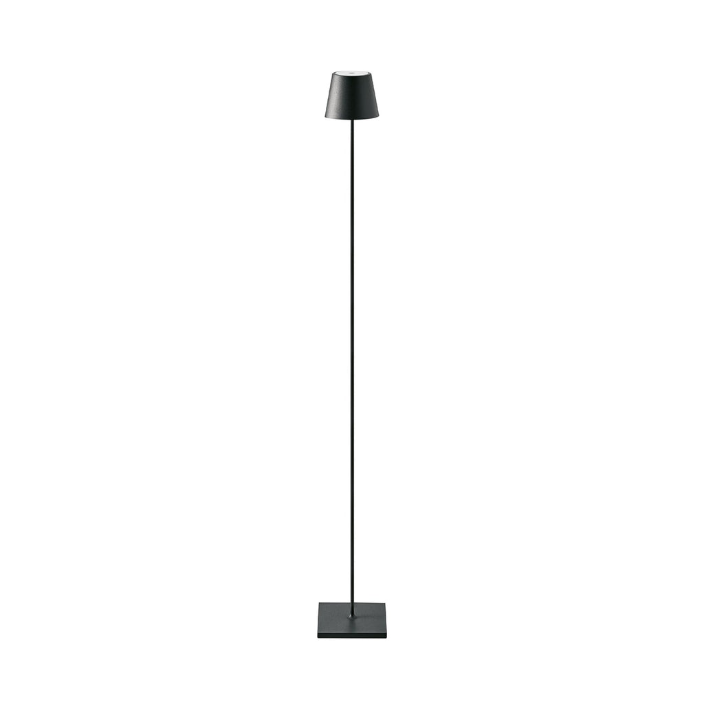 LED oppladbar gulvlampe Nuindie dimbar svart 120 cm bakside
