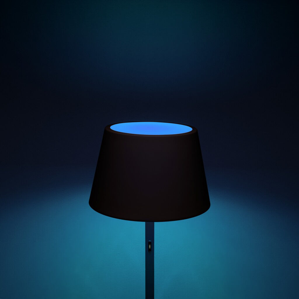 Detalj av LED oppladbar gulvlampe Pomezia svart 150 cm IP54