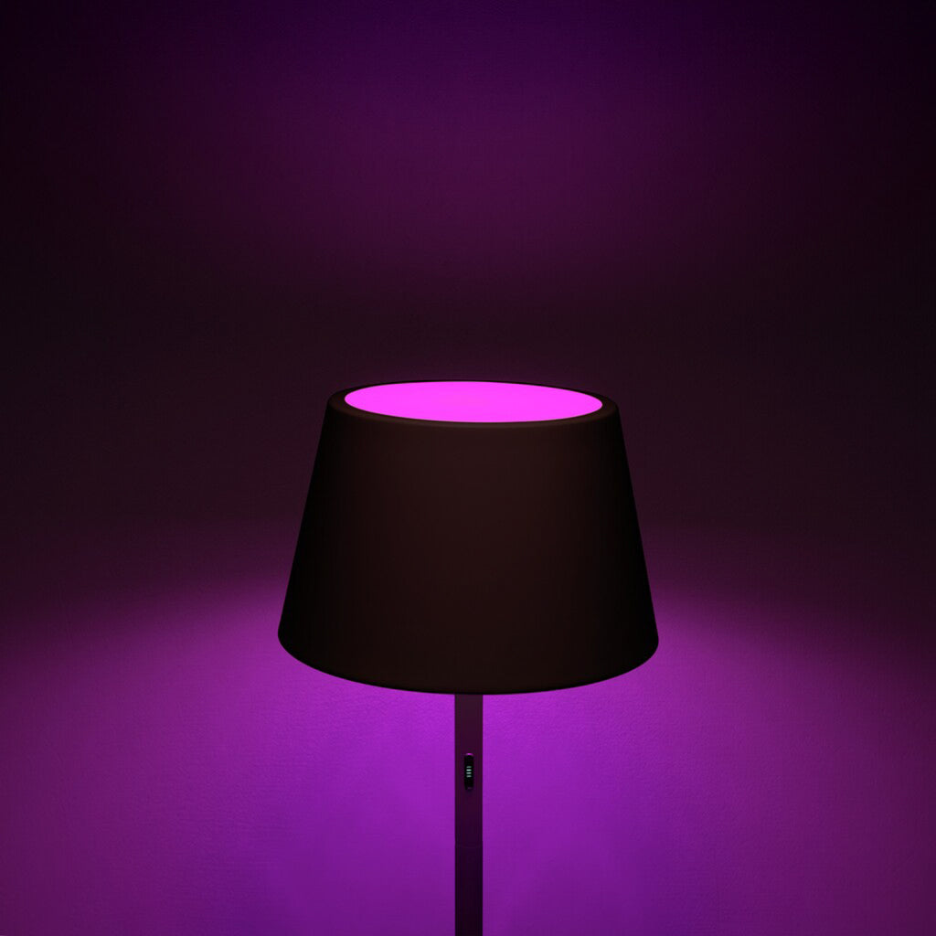 LED oppladbar gulvlampe Pomezia svart 150 cm IP54 i RGB-farger