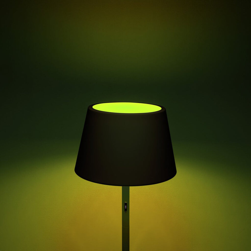 LED oppladbar gulvlampe Pomezia svart 150 cm IP54 dimmefunksjon