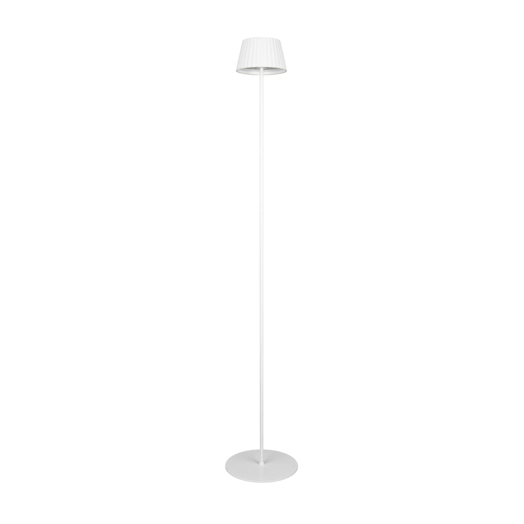 LED oppladbar gulvlampe Suarez dimbar hvit 123 cm montert utendørs