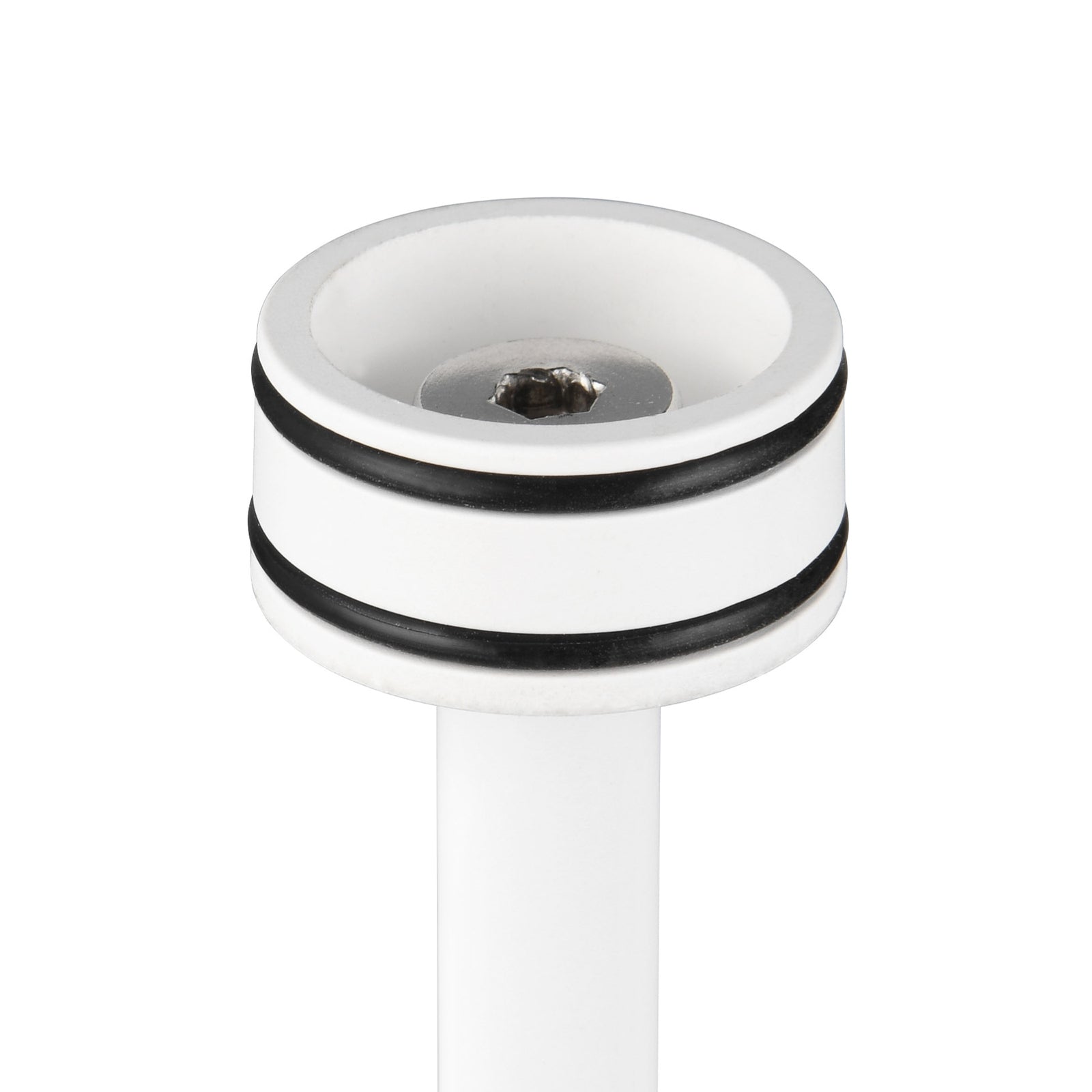 LED oppladbar gulvlampe Suarez dimbar hvit 123 cm på terrasse