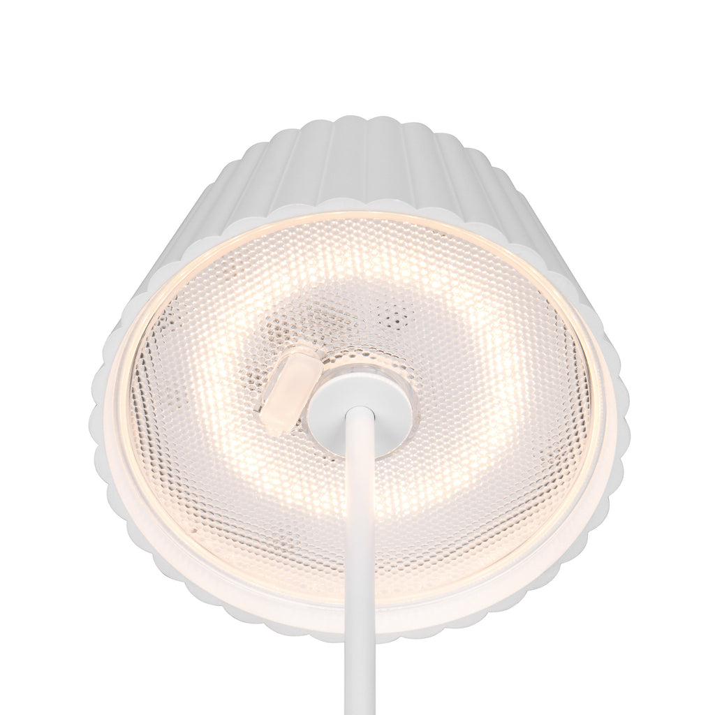 LED oppladbar gulvlampe Suarez dimbar hvit 123 cm USB-C kabel