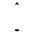 LED oppladbar gulvlampe Suarez dimbar svart H123 cm forfra