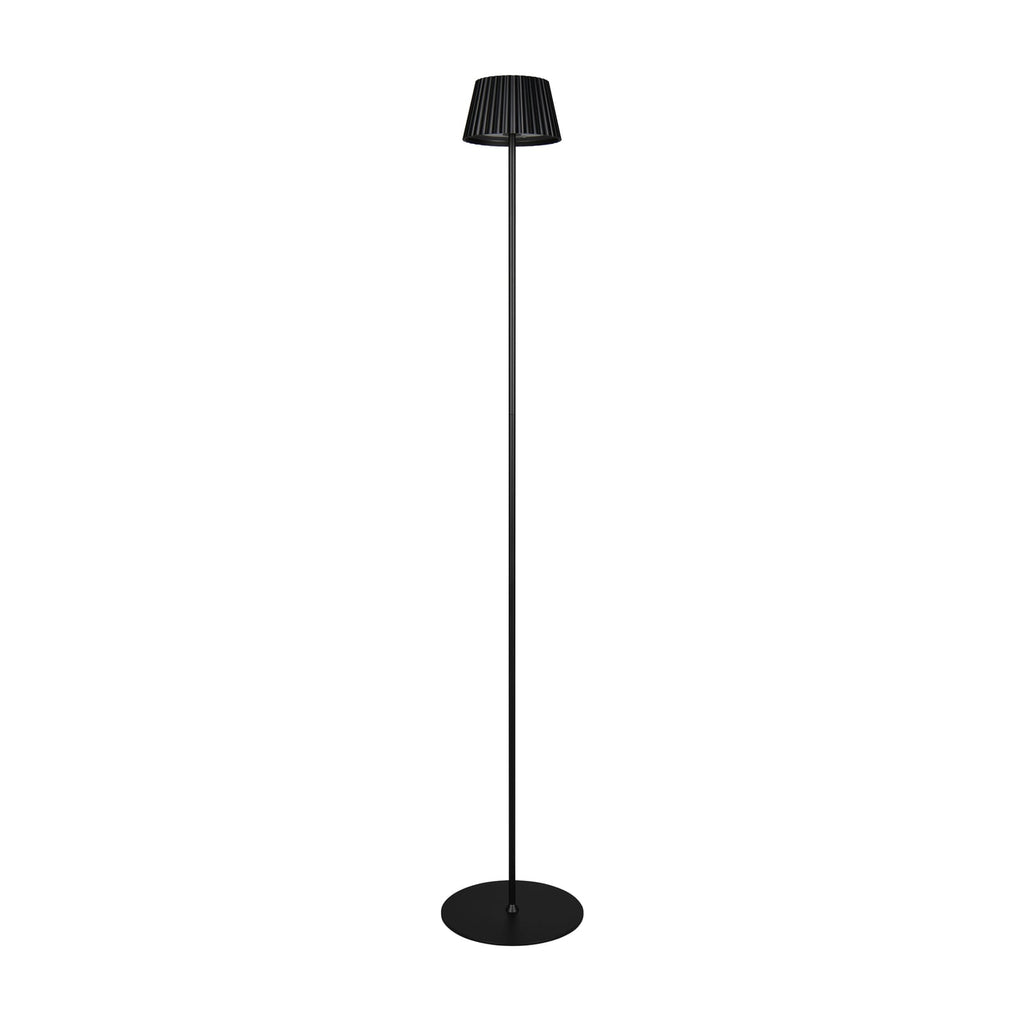 LED oppladbar gulvlampe Suarez dimbar svart H123 cm bakside