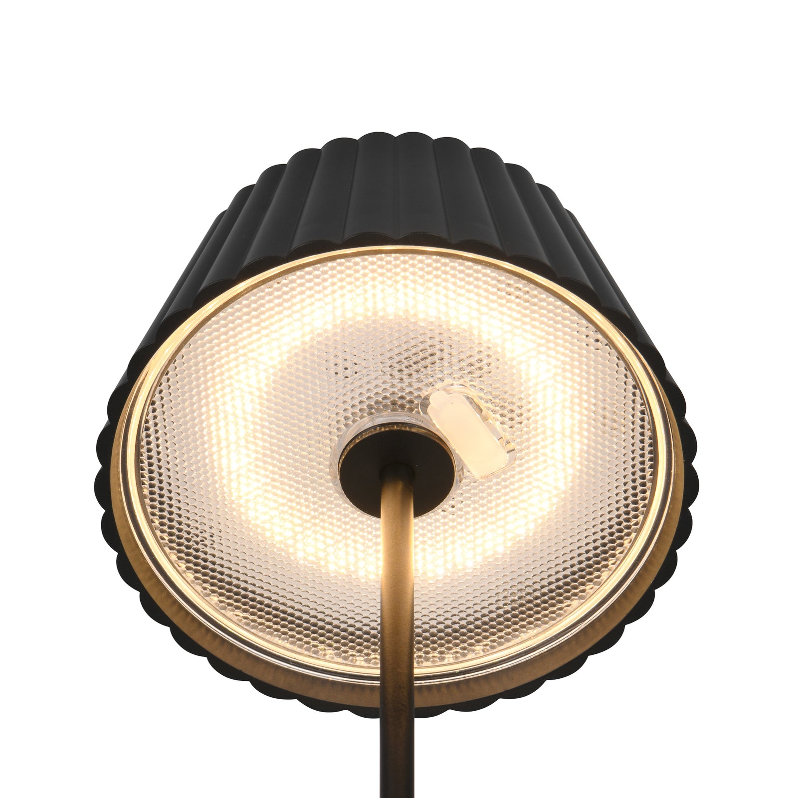 LED oppladbar gulvlampe Suarez dimbar svart H123 cm montert utendørs