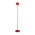 LED oppladbar gulvlampe Suarez rød 123 cm dimbar IP44 forfra