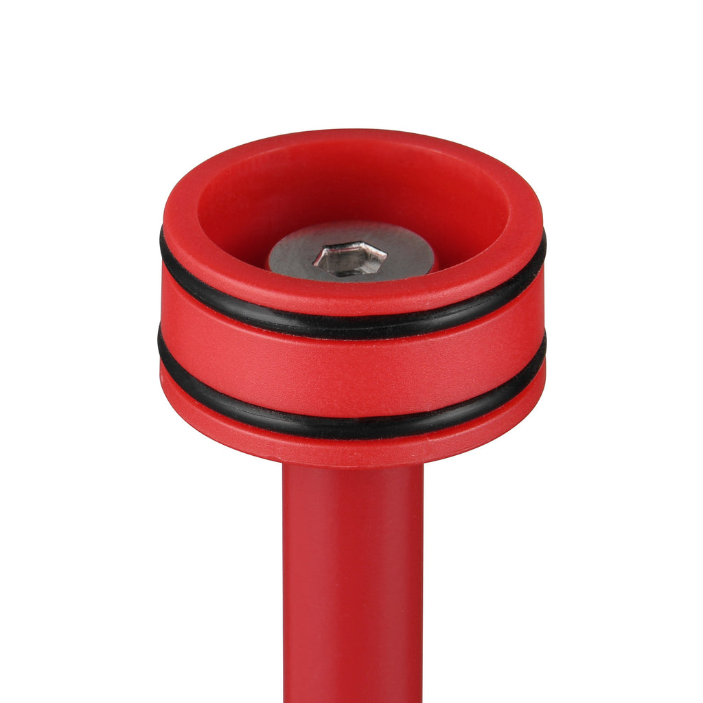LED oppladbar gulvlampe Suarez rød 123 cm dimbar IP44 USB-C kabel