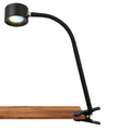 LED oppladbar klemmelampe Tari svart CCT dimbar IP44 forfra