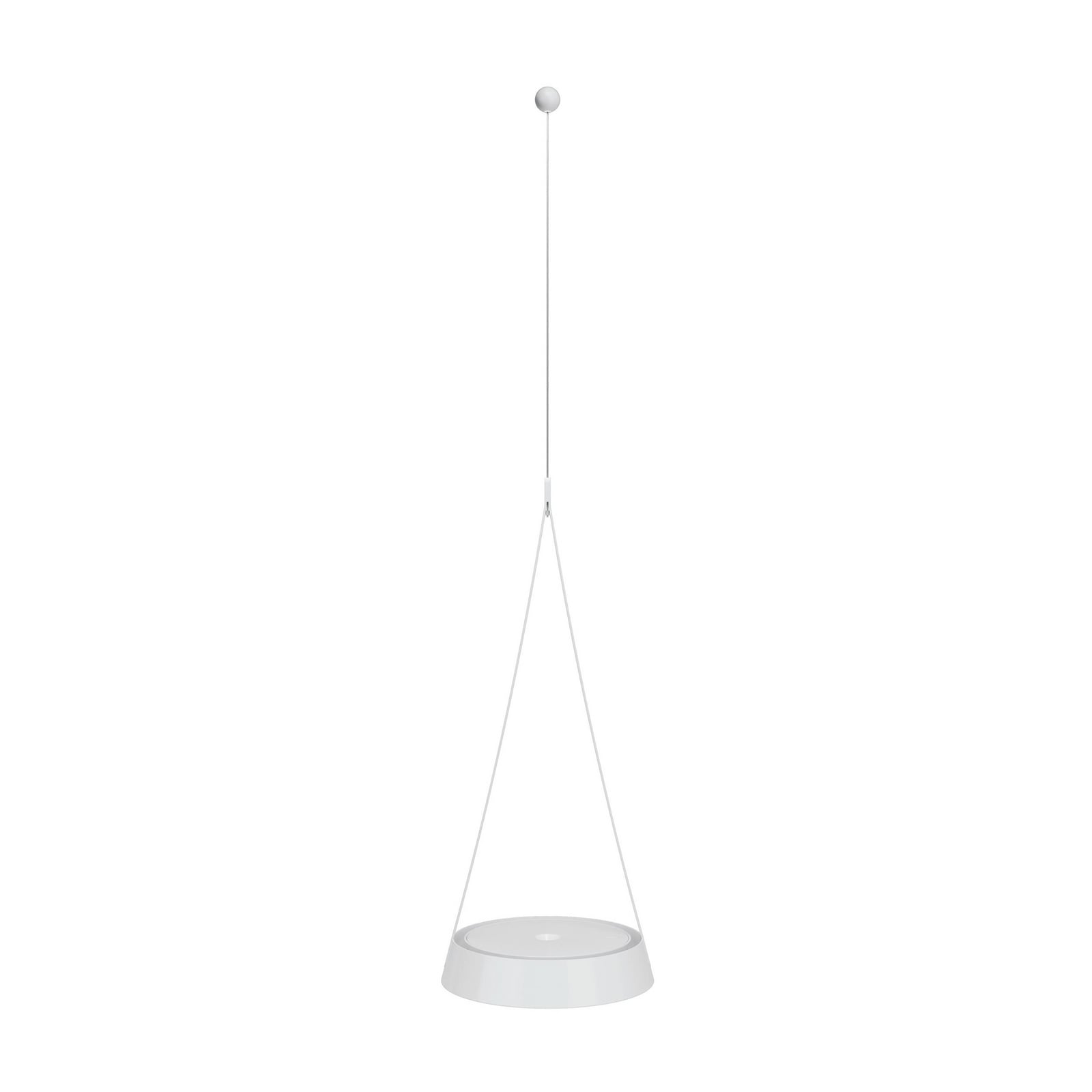 LED oppladbar pendellampe Mahina hvit aluminium Ø17 cm montert i rom