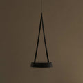 LED oppladbar pendellampe Mahina svart front