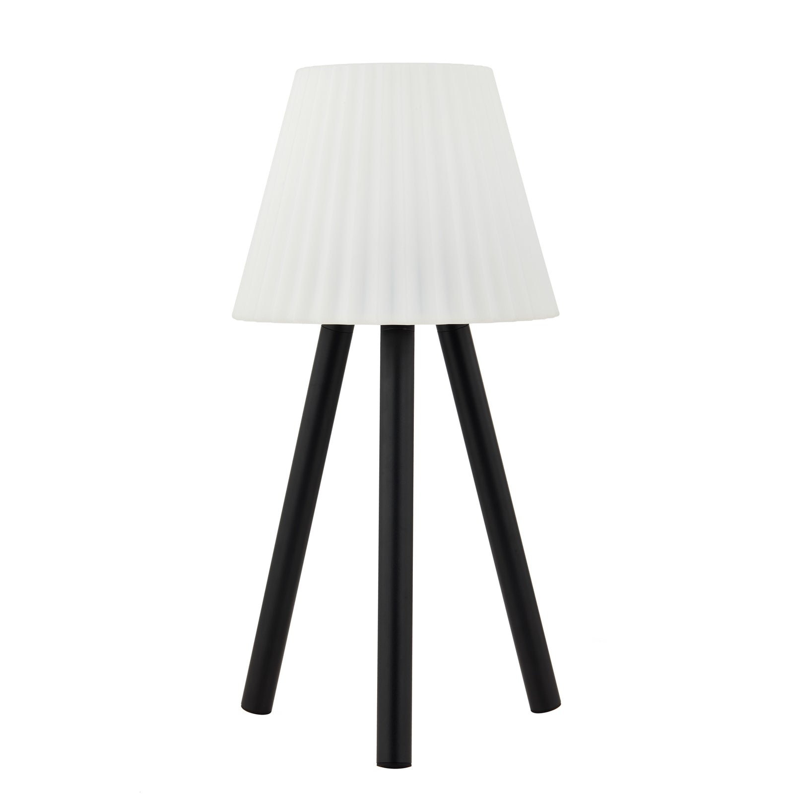 LED oppladbar utebordlampe Jaimy dimbar svart metall detalj