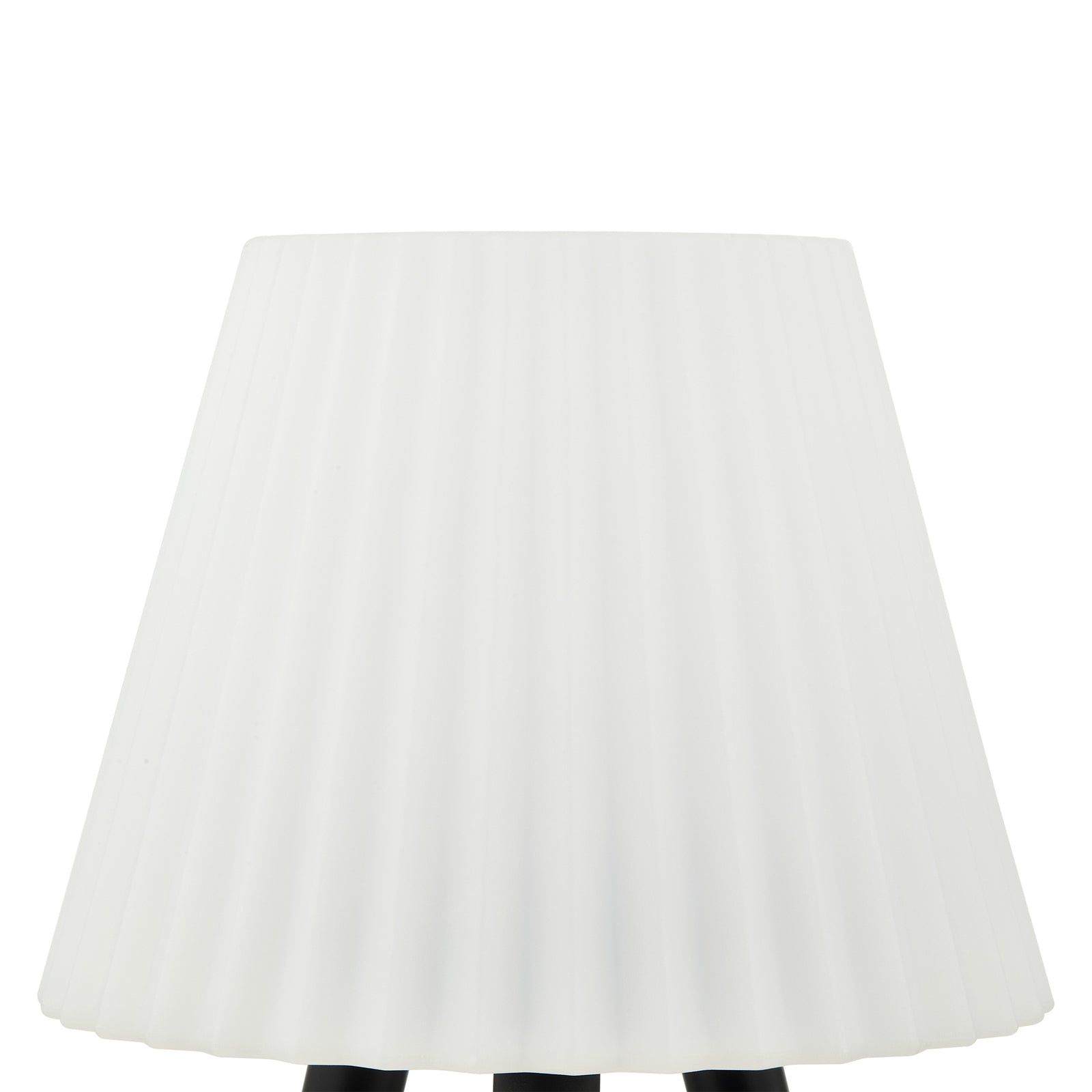 LED oppladbar utebordlampe Jaimy dimbar svart metall nærbilde av lampe