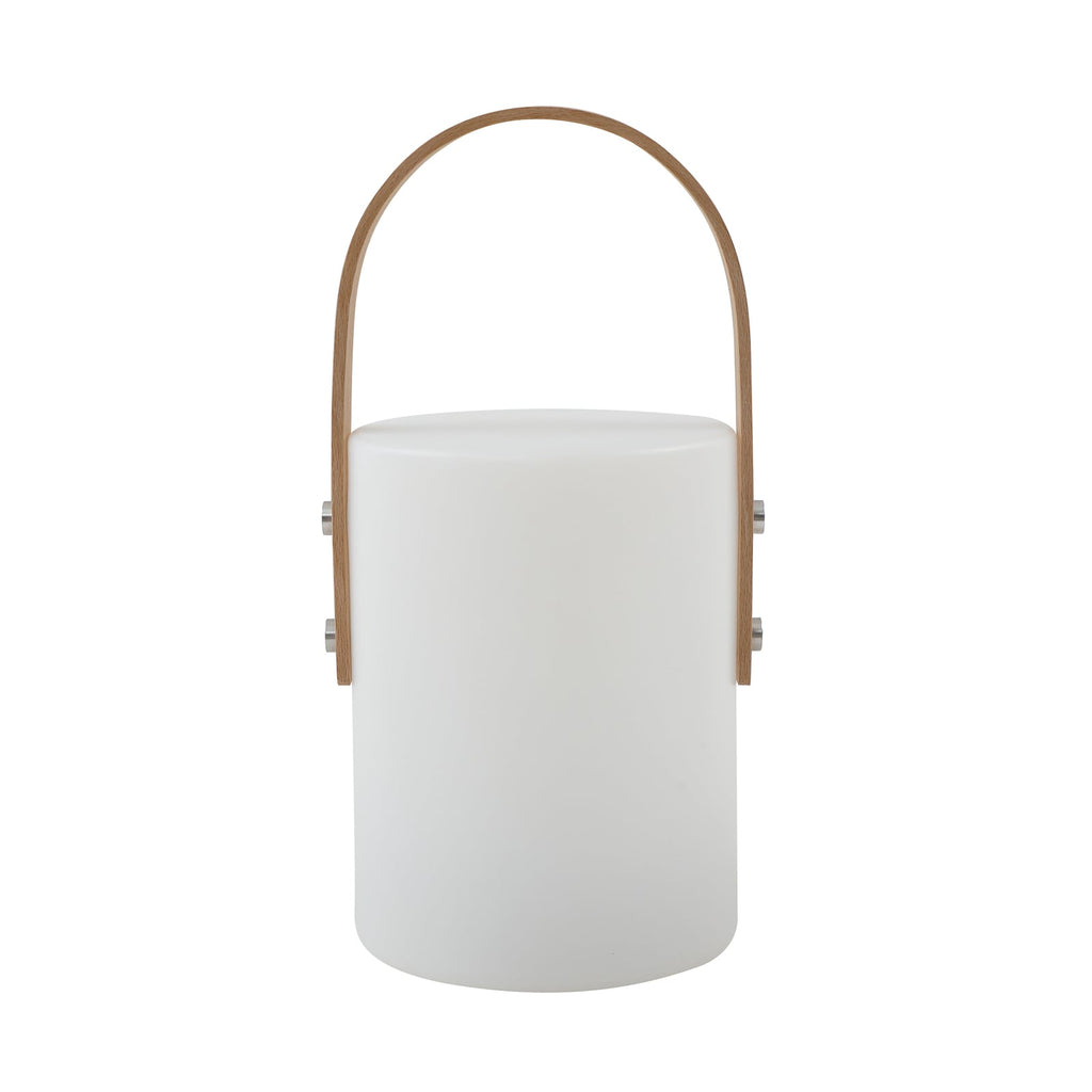 LED oppladbar utebordlampe Juria hvit CCT IP44 montert utendørs