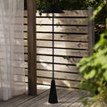 LED oppladbar utegulvlampe Cannes dimbar svart IP54 forfra
