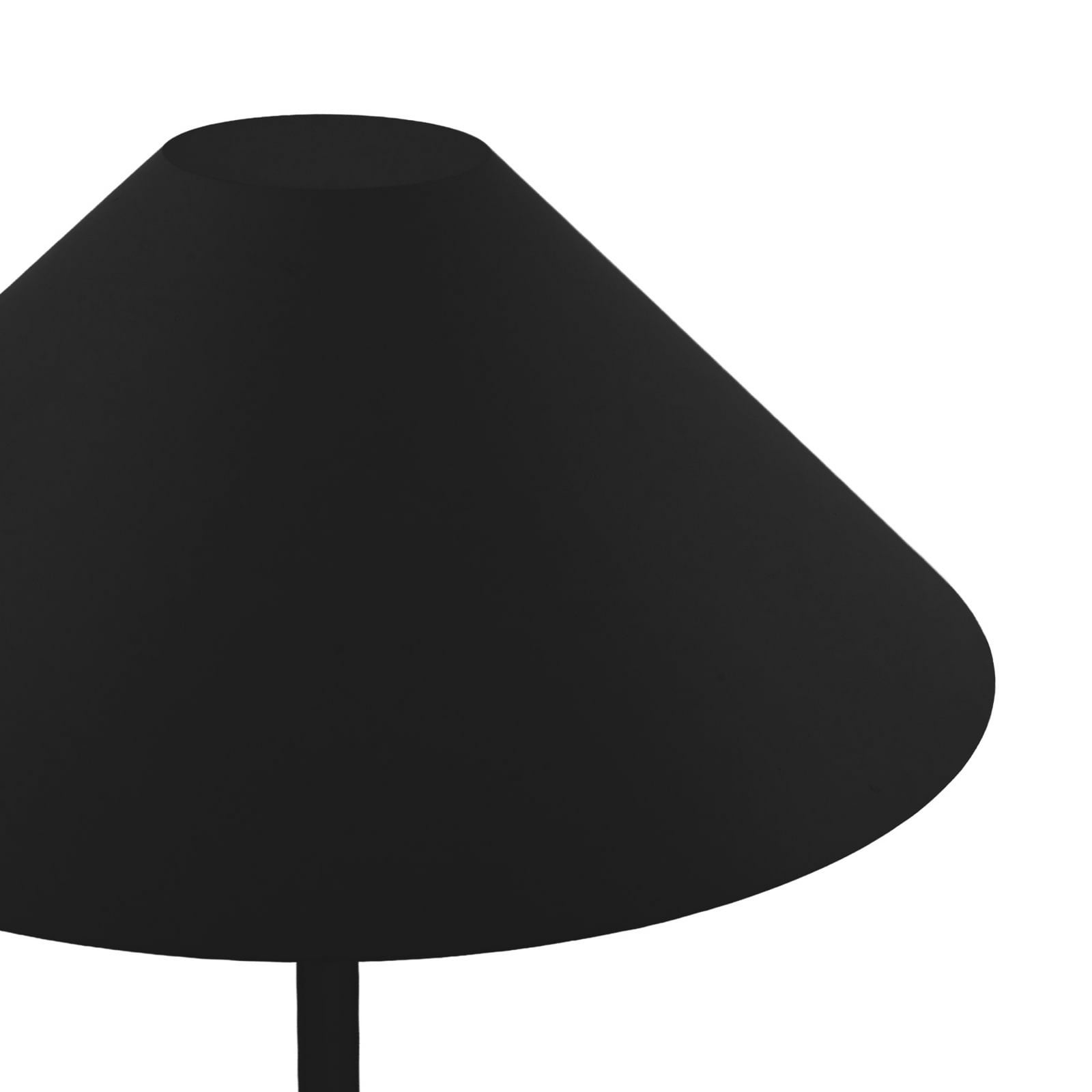 LED oppladbar utegulvlampe Cannes dimbar svart IP54 nærbilde