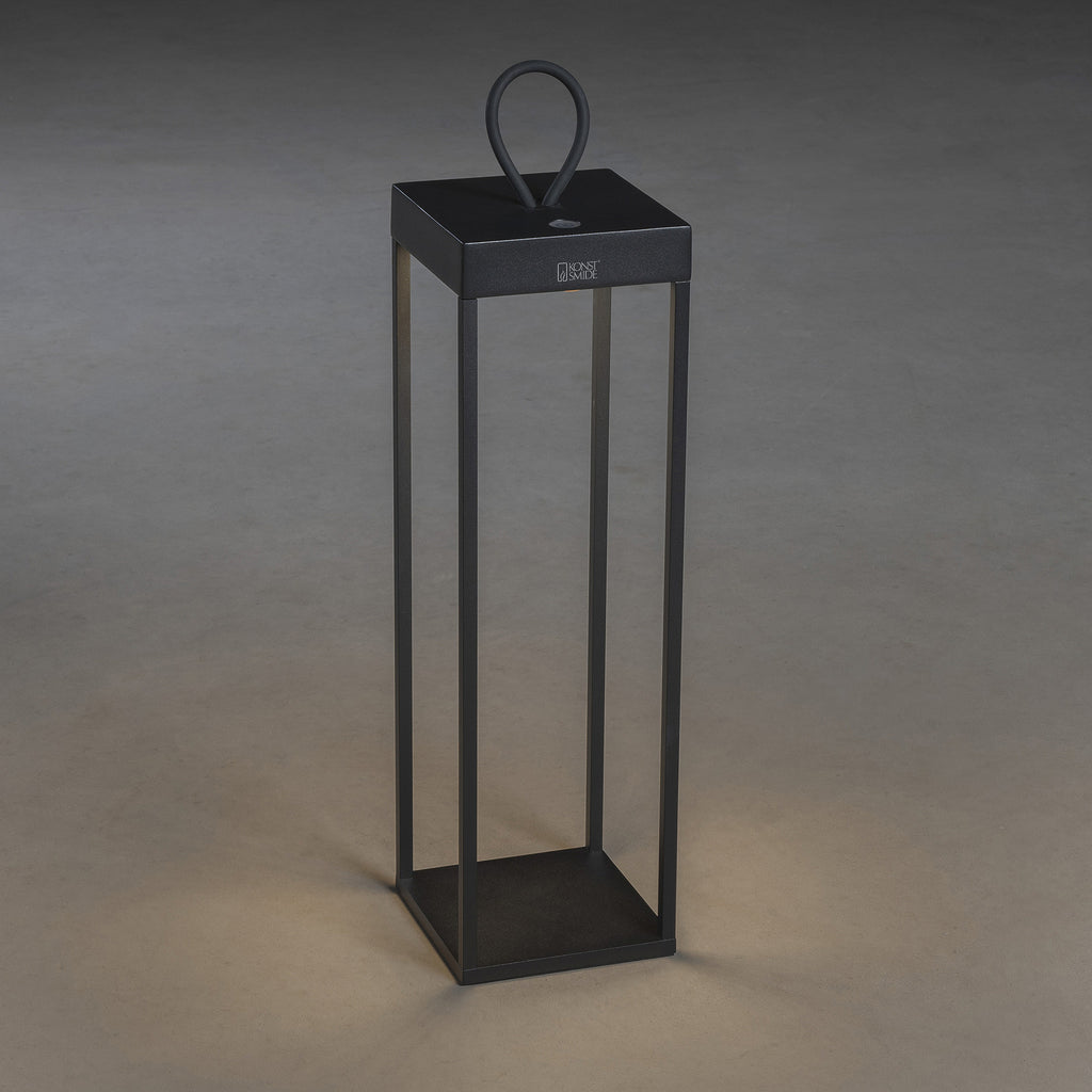 LED oppladbar utelampe Ravello dimbar CCT svart IP54 bakside