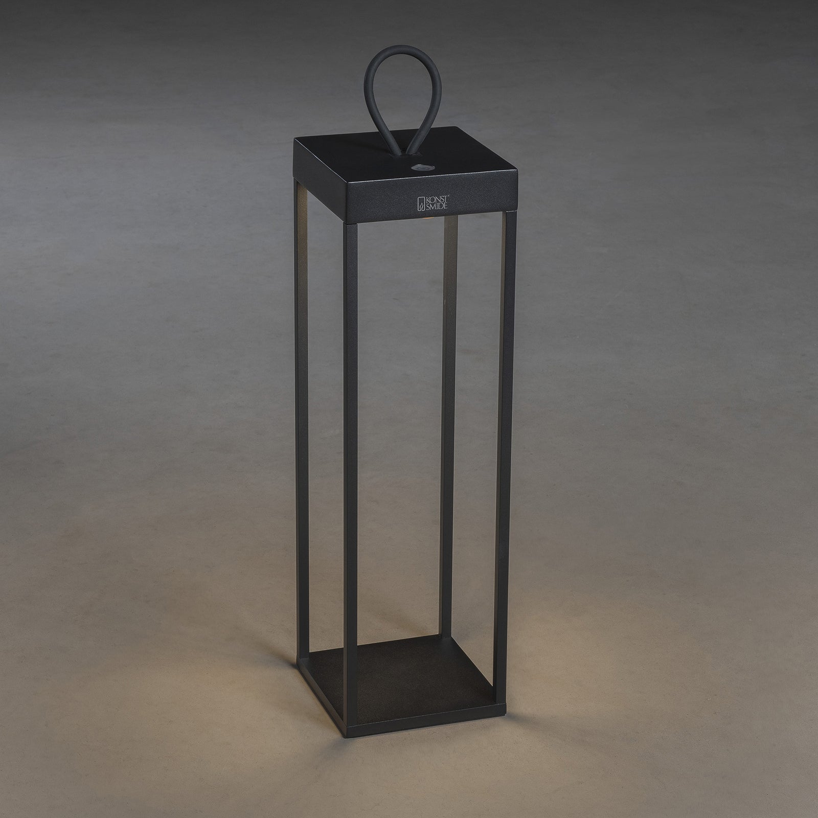LED oppladbar utelampe Ravello dimbar CCT svart IP54 bakside