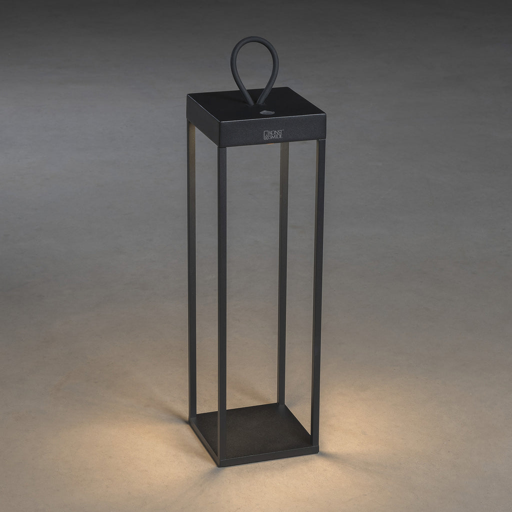 LED oppladbar utelampe Ravello dimbar CCT svart IP54 montert ute