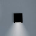 LED oppladbar vegglampe Box 8 dimbar svart forfra