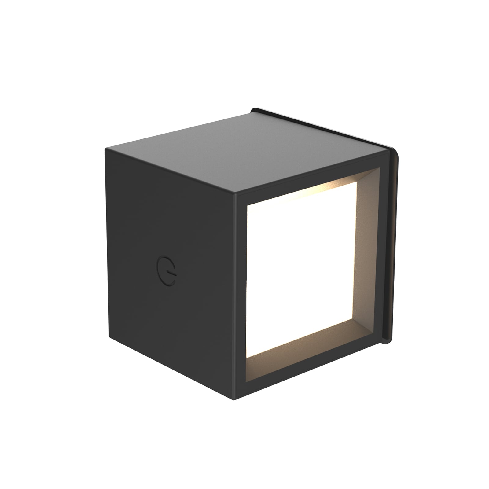 Detalj av LED oppladbar vegglampe Box 8 dimbar svart