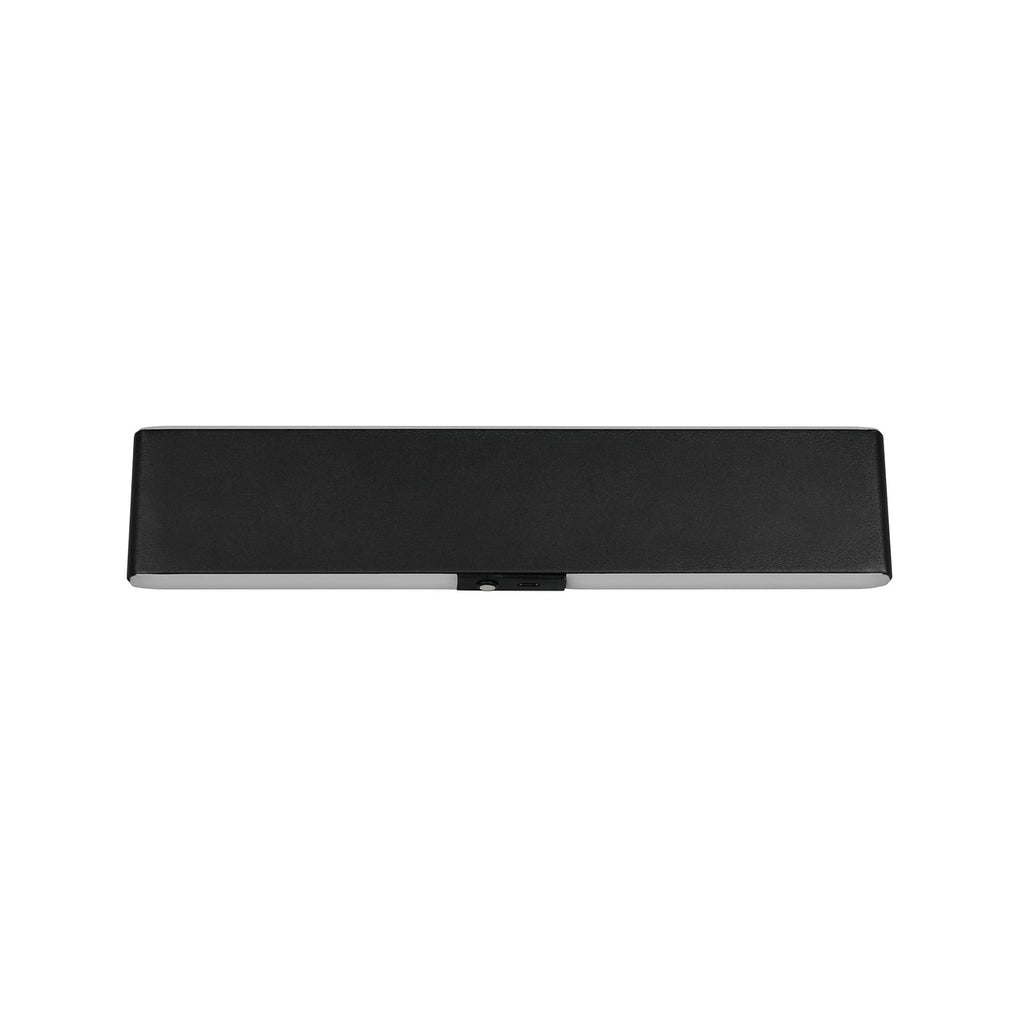 LED oppladbar vegglampe Conchita dimbar CCT 32 cm svart montert på vegg