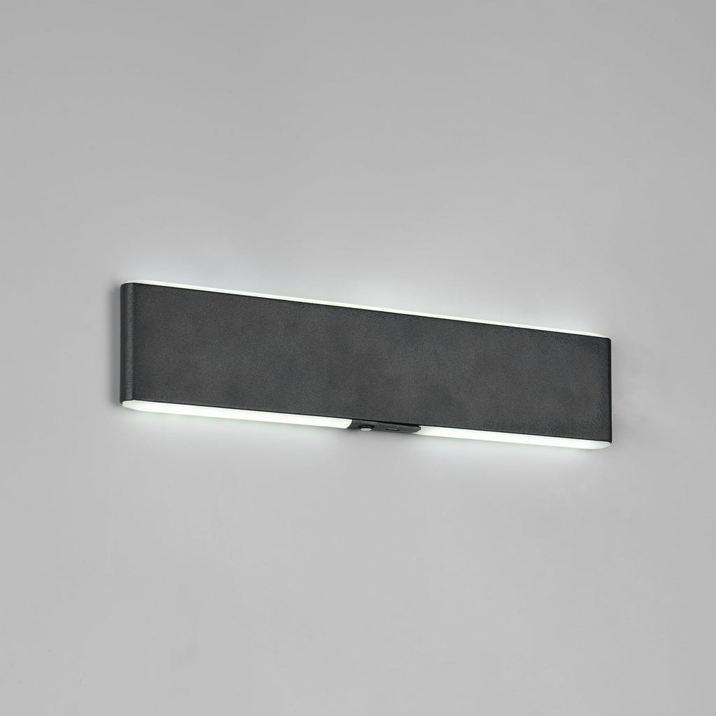 LED oppladbar vegglampe Conchita dimbar CCT 32 cm svart med fjernkontroll