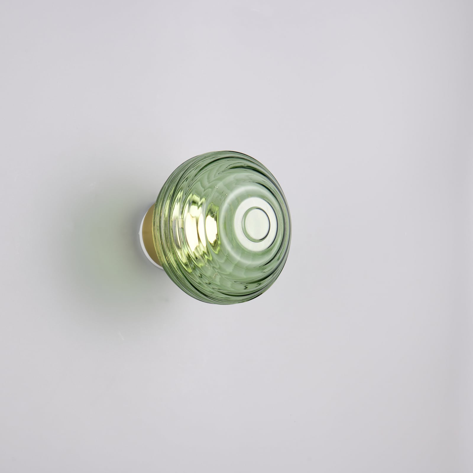 LED oppladbar vegglampe Earl glass Ø15,5 cm dimbar grønn lys av