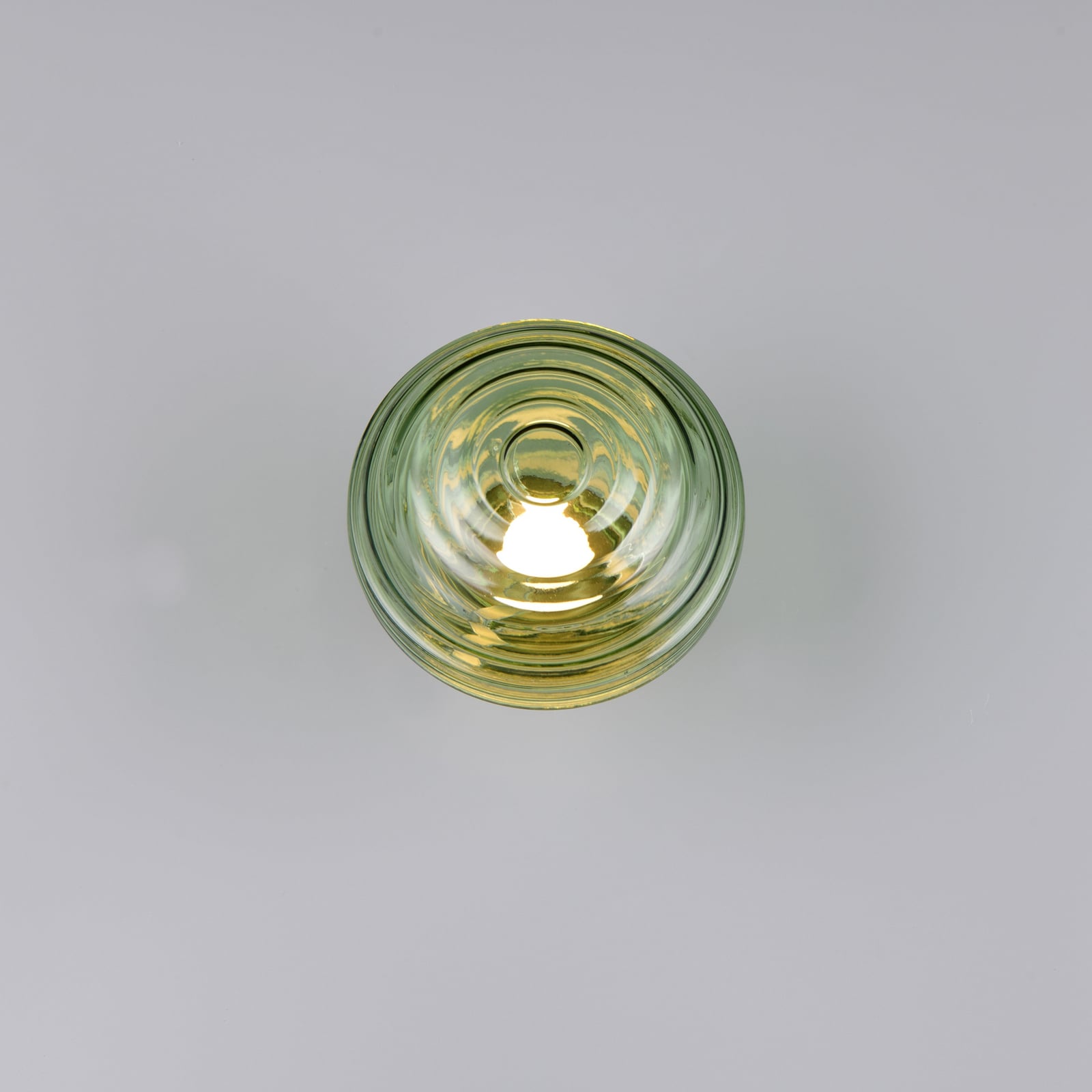 LED oppladbar vegglampe Earl glass Ø15,5 cm dimbar grønn lys i mørke