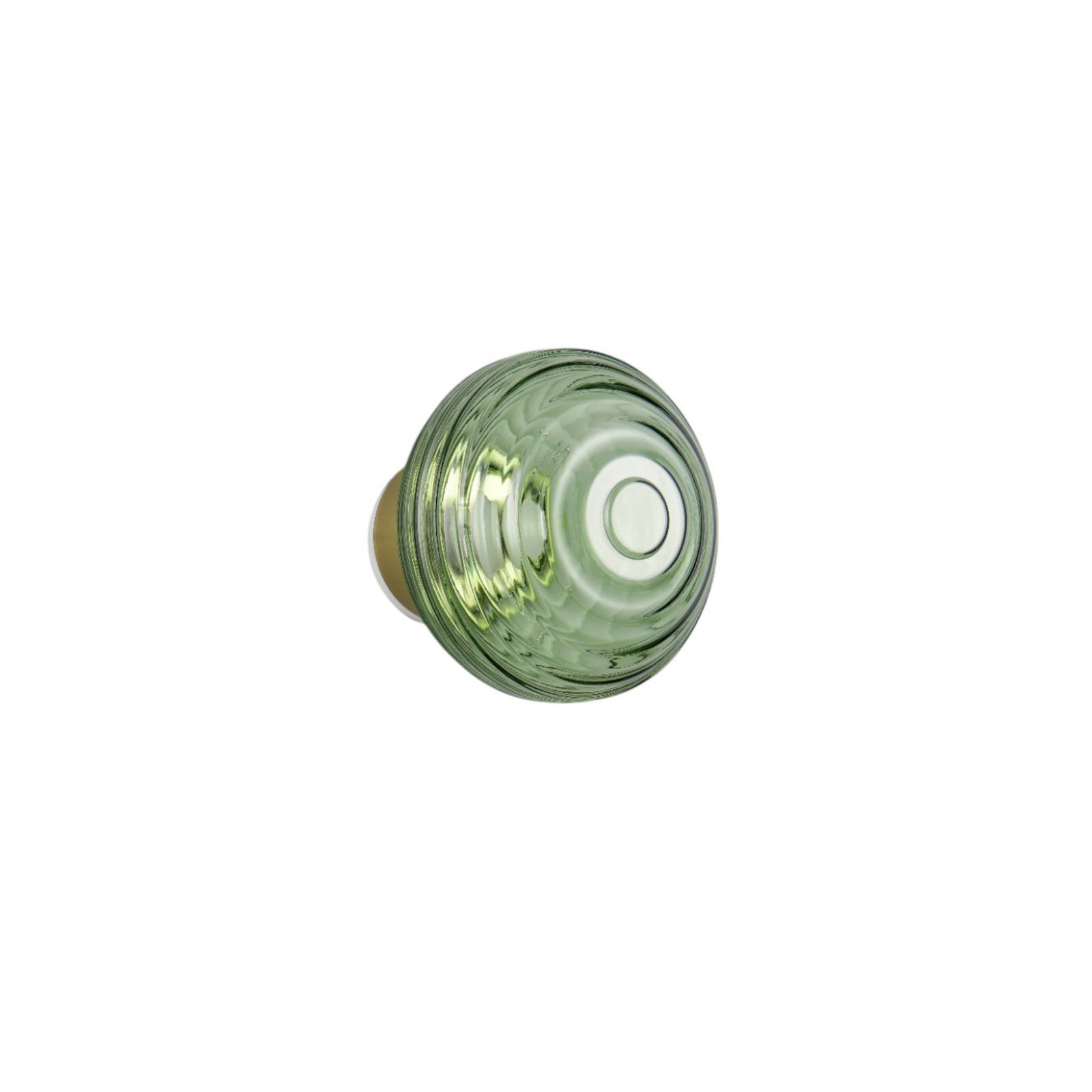 LED oppladbar vegglampe Earl glass Ø15,5 cm dimbar grønn montert på vegg
