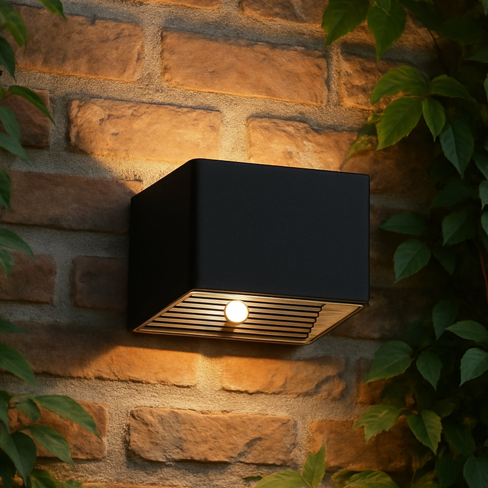LED oppladbar vegglampe Magnetic svart med bevegelsessensor IP44 - FH Lighting forfra