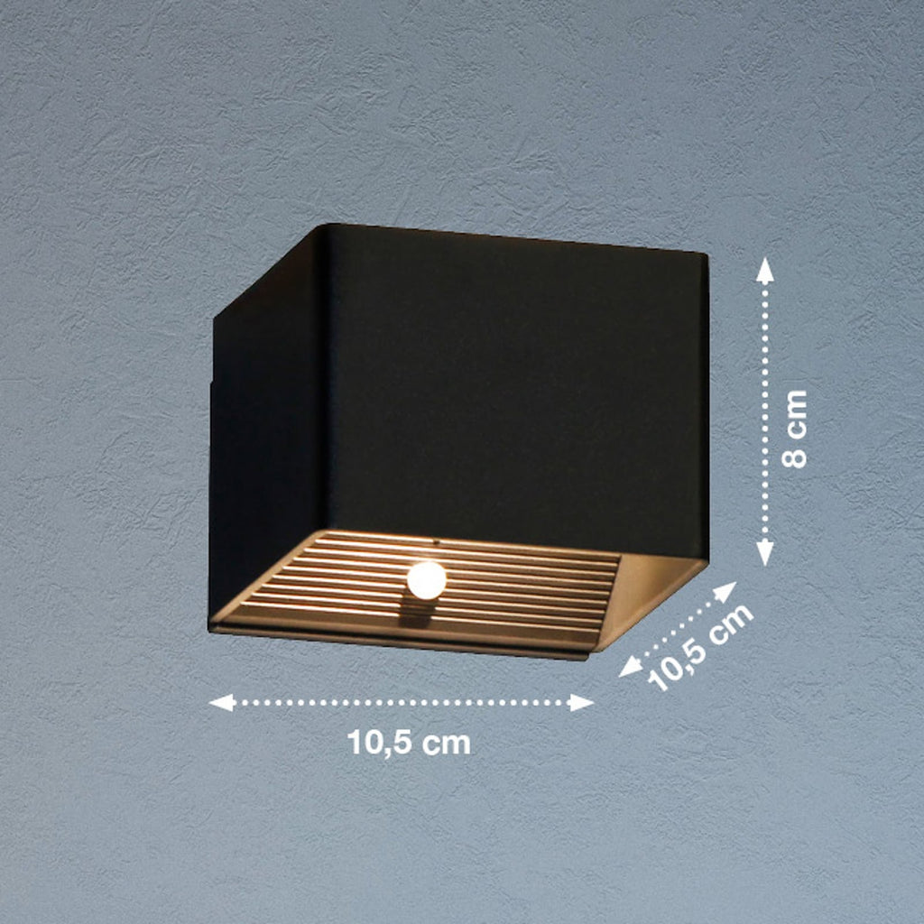 LED oppladbar vegglampe Magnetic svart med bevegelsessensor IP44 - FH Lighting detalj