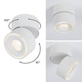 LED påbyggingsspot Spircle matt hvit aluminium Ø8 cm 8W forfra