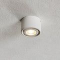 LED påbyggingsspot Anzio svingbar hvit aluminium Ø8 cm 6W forfra