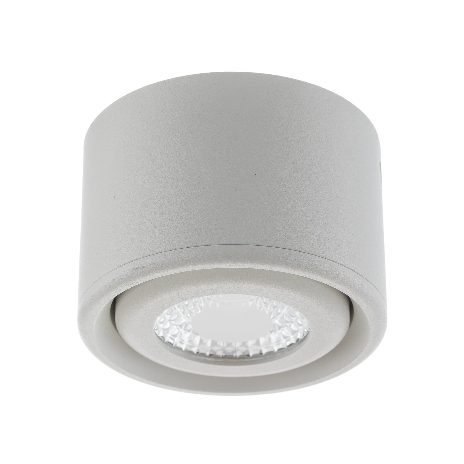 LED påbyggingsspot Anzio svingbar hvit aluminium Ø8 cm 6W montert i tak