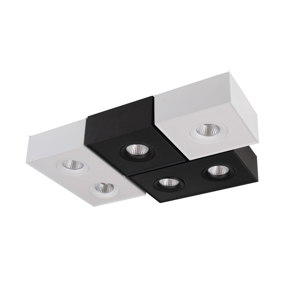 LED påbyggingsspot DL04 Surface X1 svingbar hvit montert i tak