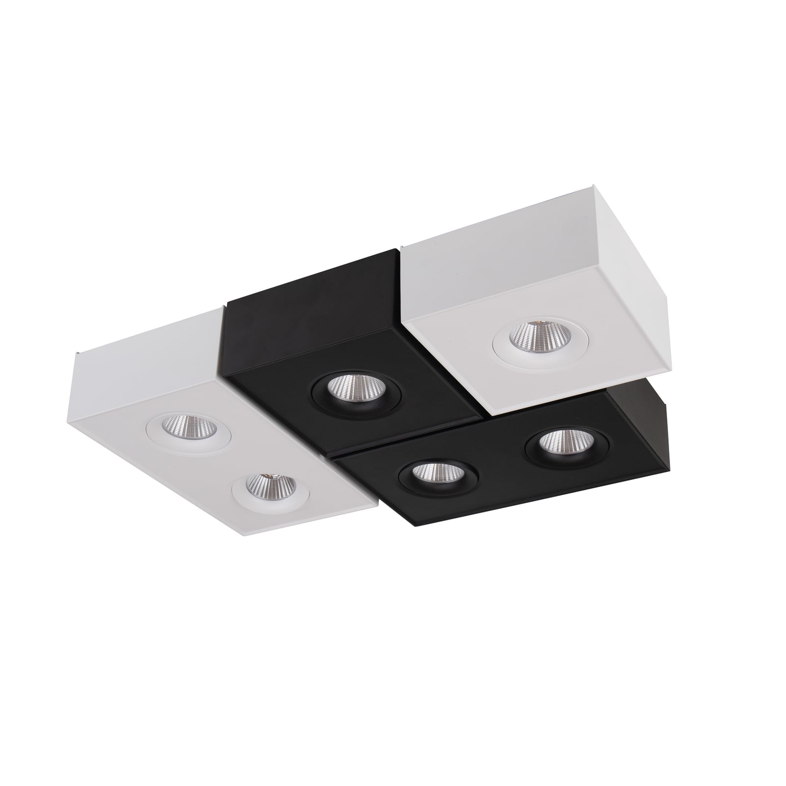 LED påbyggingsspot DL04 Surface X1 svingbar hvit montert i tak