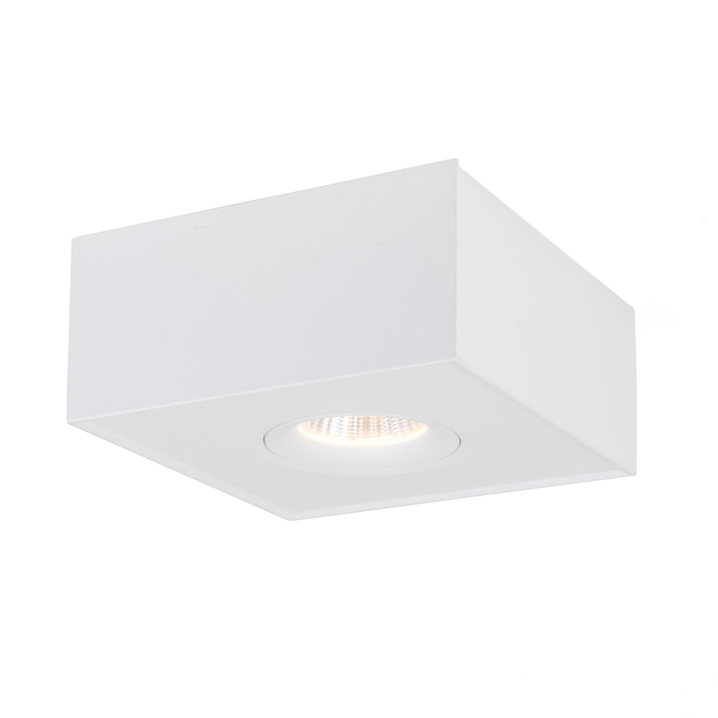 LED påbyggingsspot DL04 Surface X1 svingbar hvit sideprofil