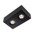 LED påbyggingsspot DL04 Surface X2 dimbar svart 2700K forfra