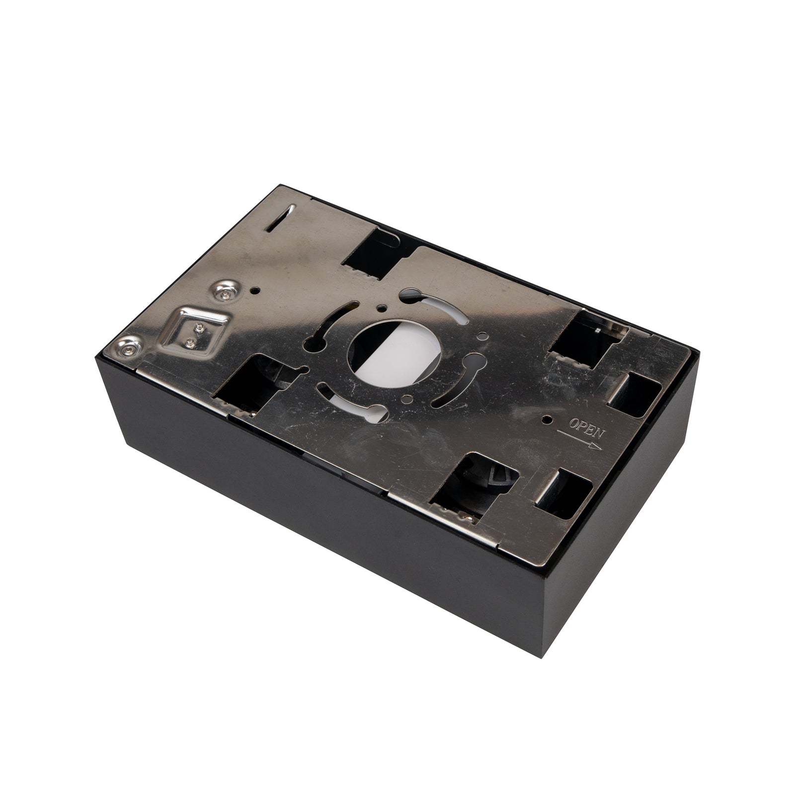 LED påbyggingsspot DL04 Surface X2 dimbar svart 2700K i bruk