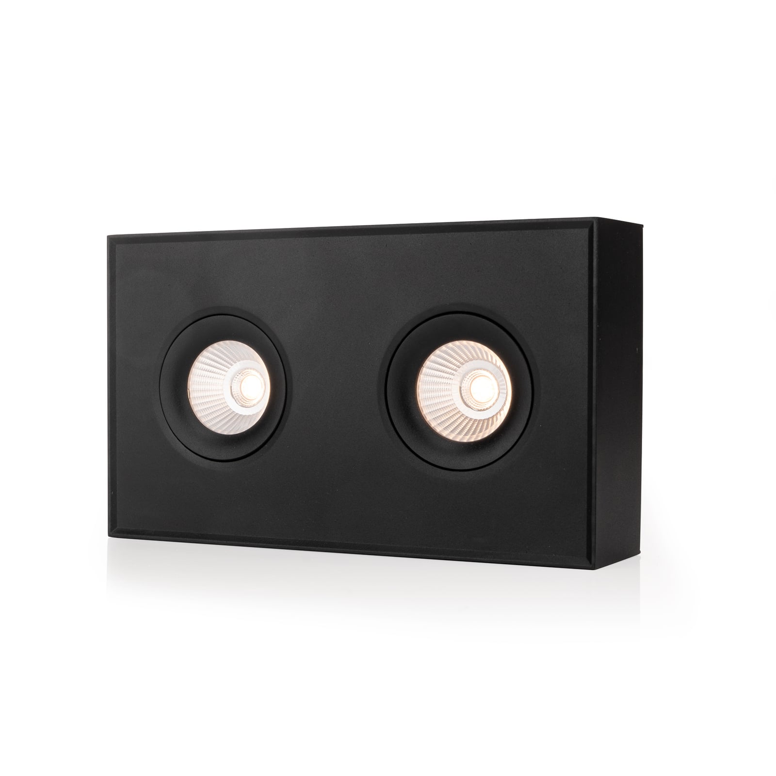 Montert LED påbyggingsspot DL04 Surface X2 dimbar svart 2700K i rom