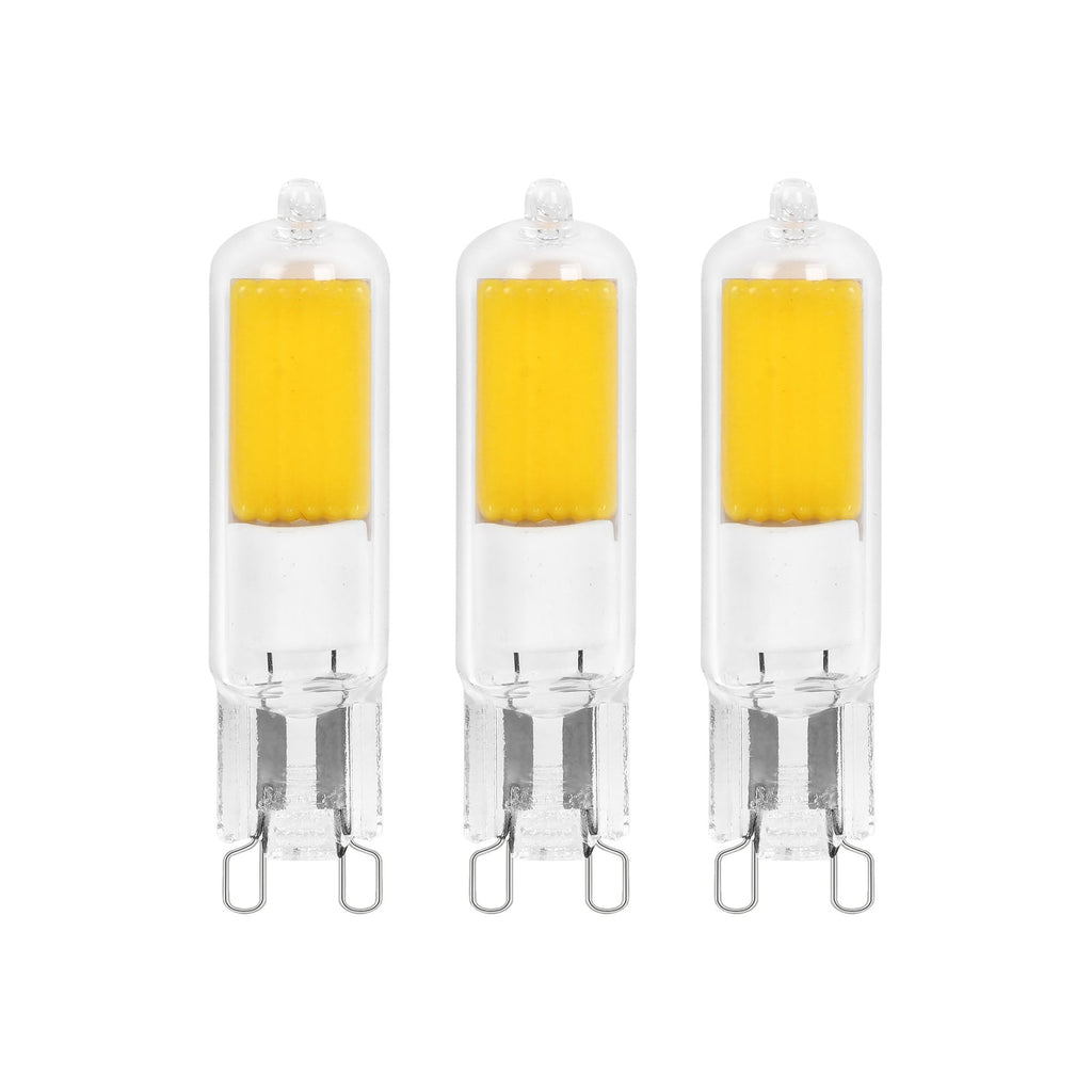 LED-pære G9 2,2W 2700K varmhvit klar 3-pack front